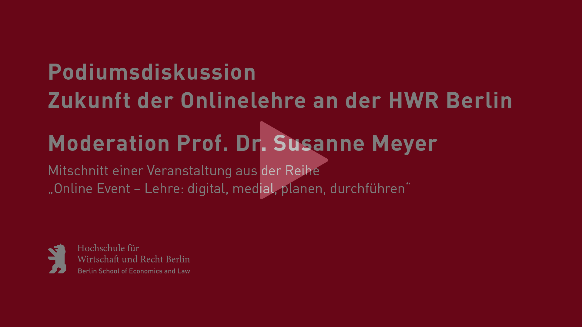 Podiumsdiskussion Video