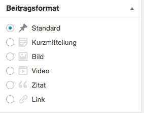 Beispiel Beitragsformat