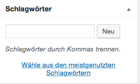 Beispiel Schlagwörter