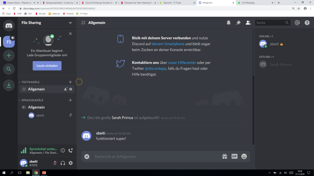 Screenshot Discord Discord
