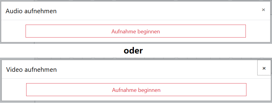 Audio und Video aufnehmen