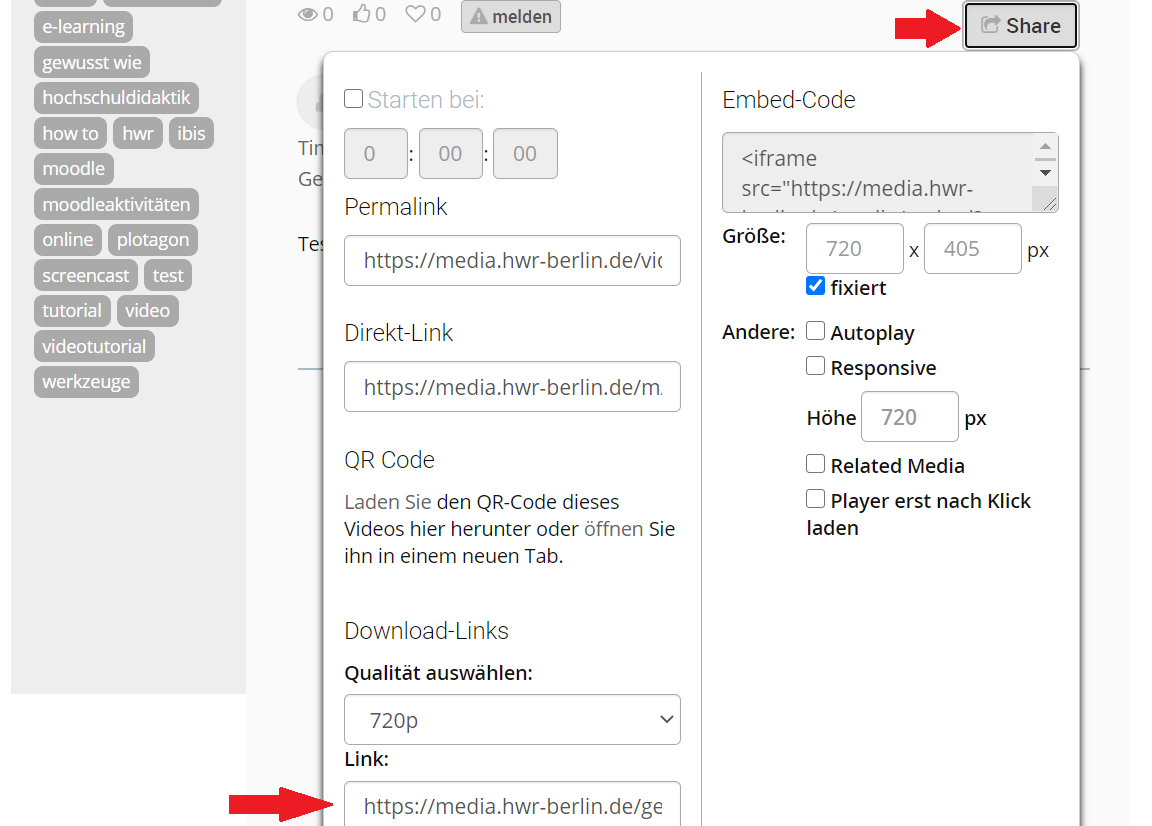 Medienplattform Downloadlink