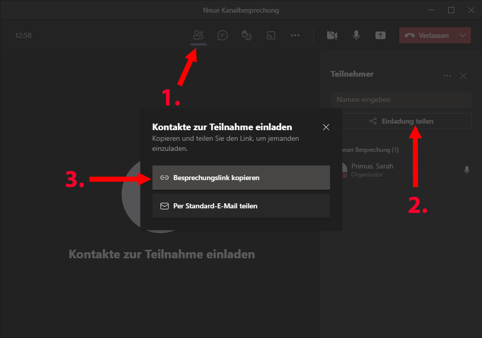 Teams Besprechungslink