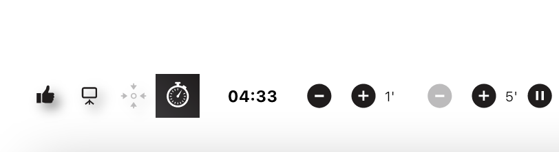 collaboard_interaktion_01 Ansicht der Werkzeugleiste für Interaktionen