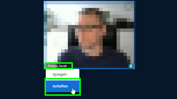 BBB 2.5.4 Webcam anheften Webcam anheften