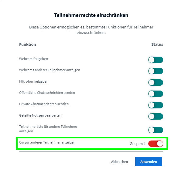 BBB_2.5.5_Teilnehmerrechte_Cursor Teilnehmerrechte Cursor