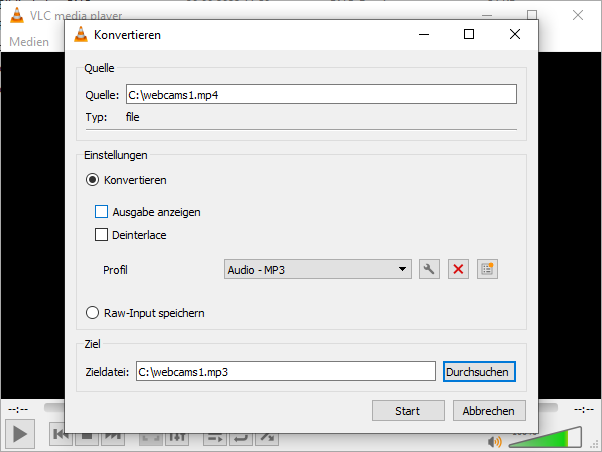 VLC Audio Profil VLC Audio Profil