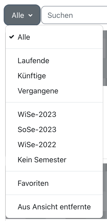 kursblock_alle_filter Screenshot des Filter in der Kursübersicht