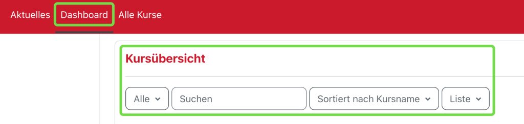 kursblock_alles Screenshot der Kursübersicht auf dem Dashboard