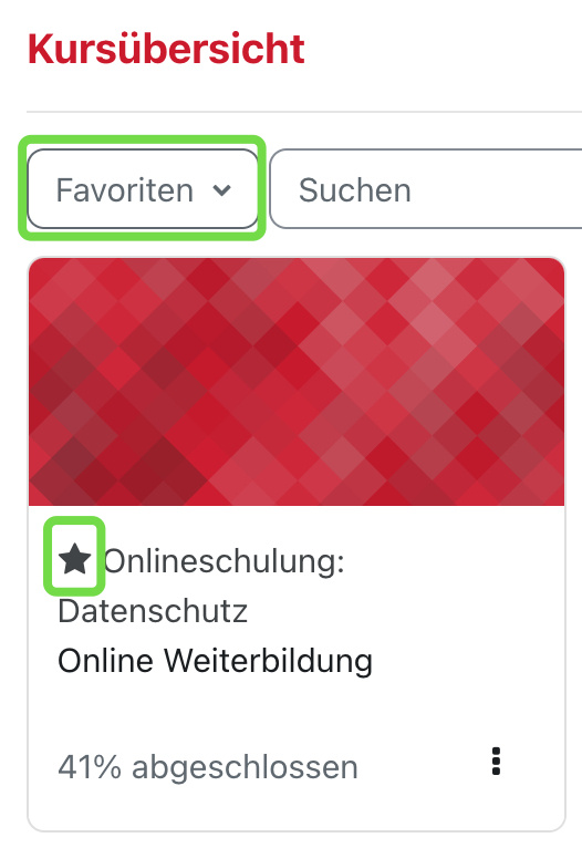kursblock_favoriten Screenshot vom Filter Favoriten