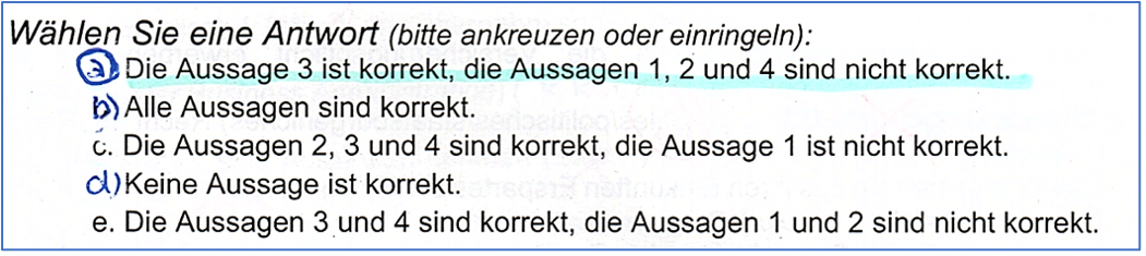 EntscheidungsschwaechedesPrueflings_01 Entscheidungsschwäche des Prüflings kosmetisch verborgen mit Korrekturstift und Kugelschreiber.