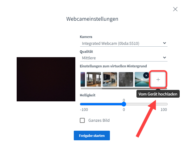 BBB 2.6 Webcam Hintergrund BBB 2.6 Webcam Hintergrund