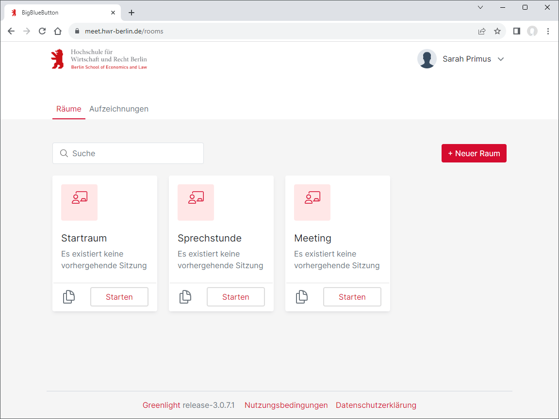 BBB Raumübersicht BBB Raumübersicht
