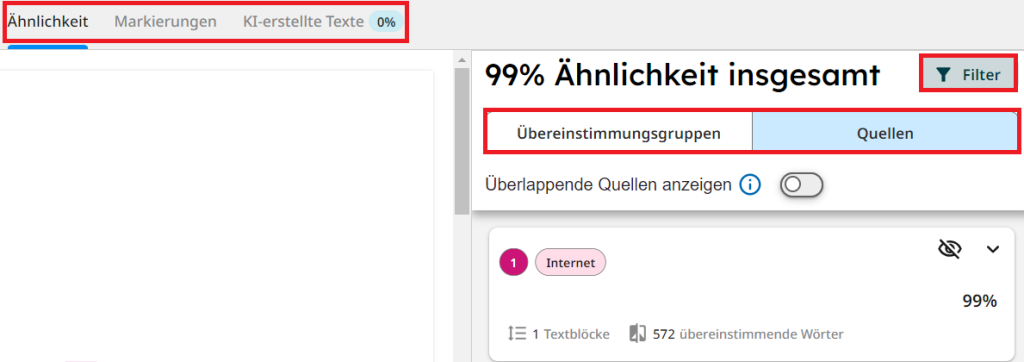 Ähnlichkeitsbericht